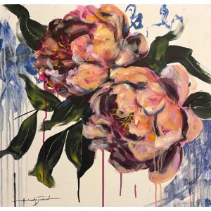 Arusha Javaid, 24 x 24 Inches, Acrylic on Canvas. Floral Paintings, AC-ARJV-010 Arusha Javaid, 24 x 24 Inches, Acrylic on Canvas. Floral Paintings, AC-ARJV-010